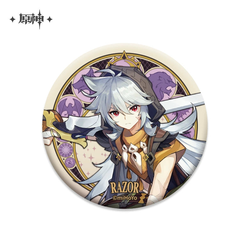 Lisenced Genshin Impact Mondstadt Theme Series Character Badge – 2.95 inches (75mm) – Venti, Klee, Albedo
