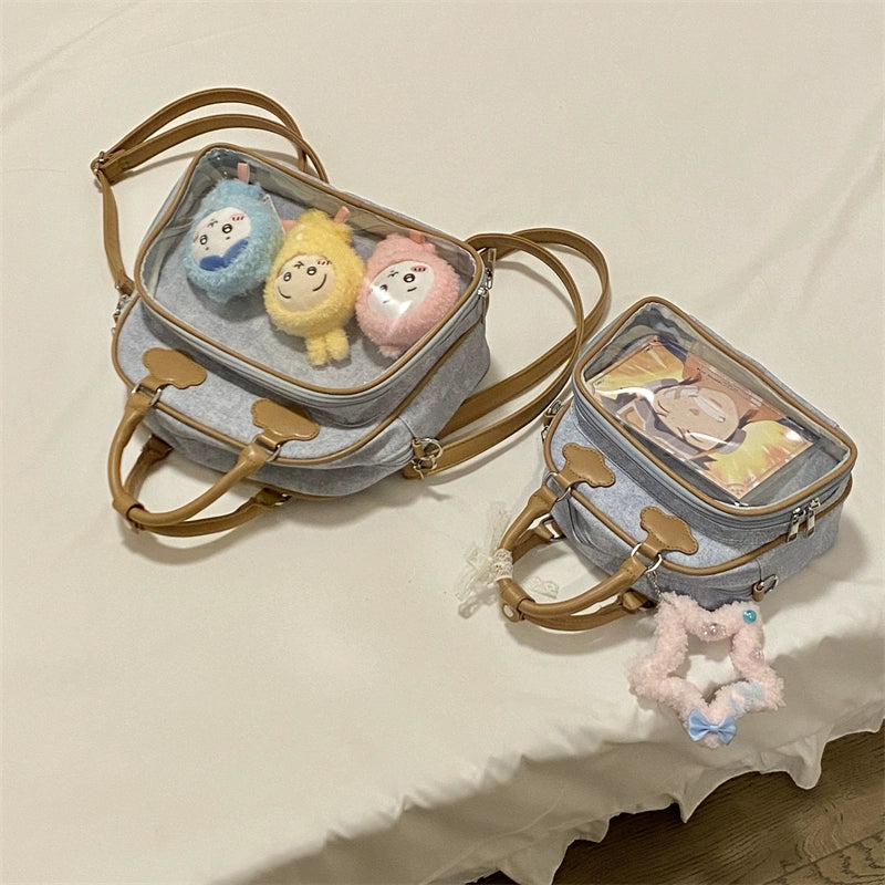 Large Capacity Cute Ita Bag – Perfect for Badges and Plushies