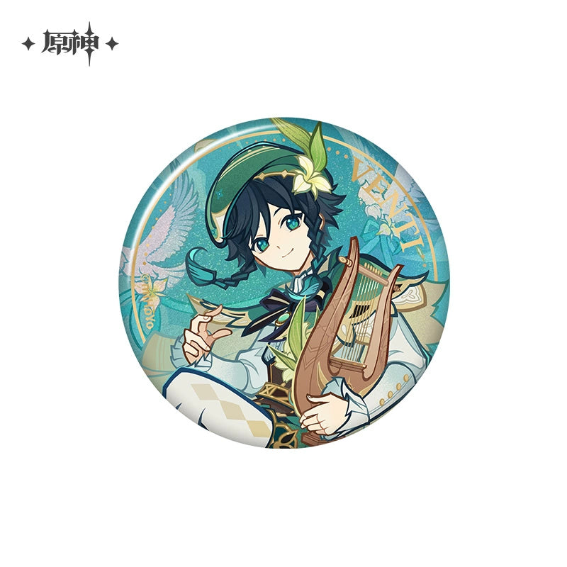 Lisenced Genshin Impact Genius Invokation TCG Tournament Series Tinplate Badge - 2.95 inches (75mm)