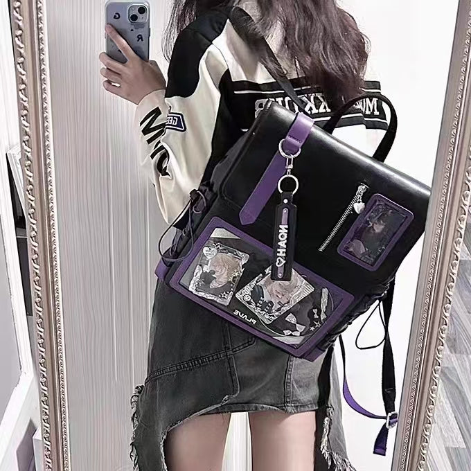Spacious Ita Bag – Double Shoulder Backpack for School & Plush Toy Display