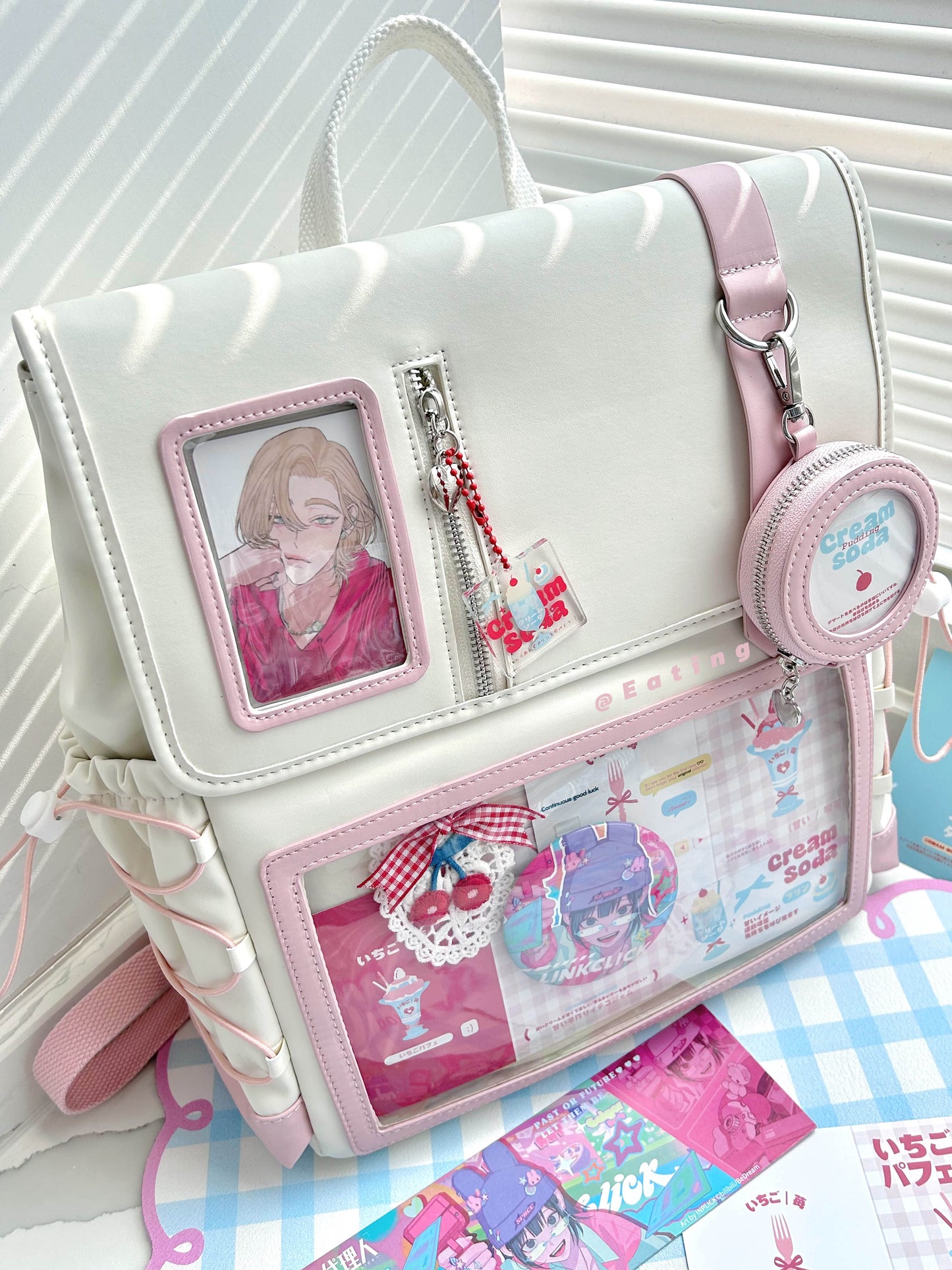 Spacious Ita Bag – Double Shoulder Backpack for School & Plush Toy Display