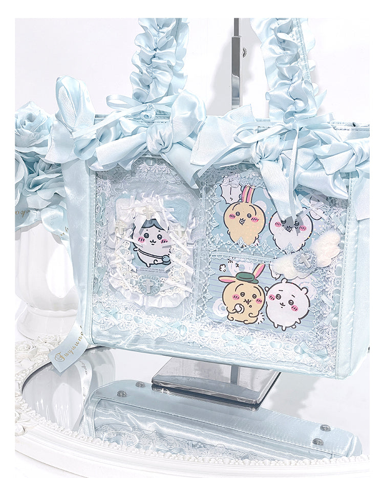 Rose Bloom Ita Bag – Stylish Ribbon Crossbody for Collectibles
