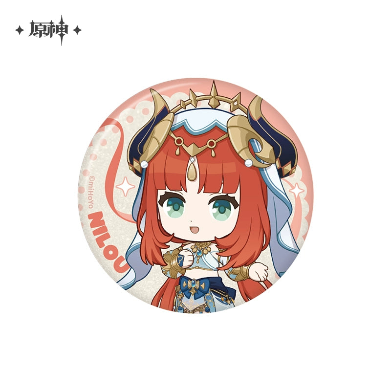 Lisenced Genshin Impact Character Illustration Series Badge – 2.28 inches(58mm) – Xiao & Albedo
