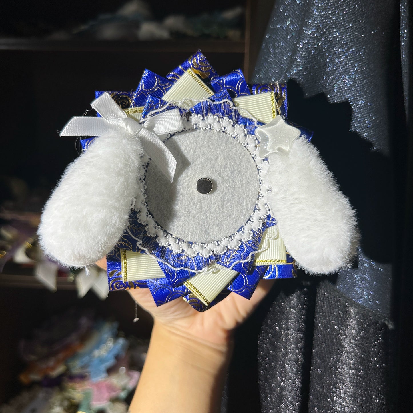 Handmade Cute Dog Badge Holder – Ita Bag Decoration Base for 2.28-2.95 inch (58mm-75mm) Badges