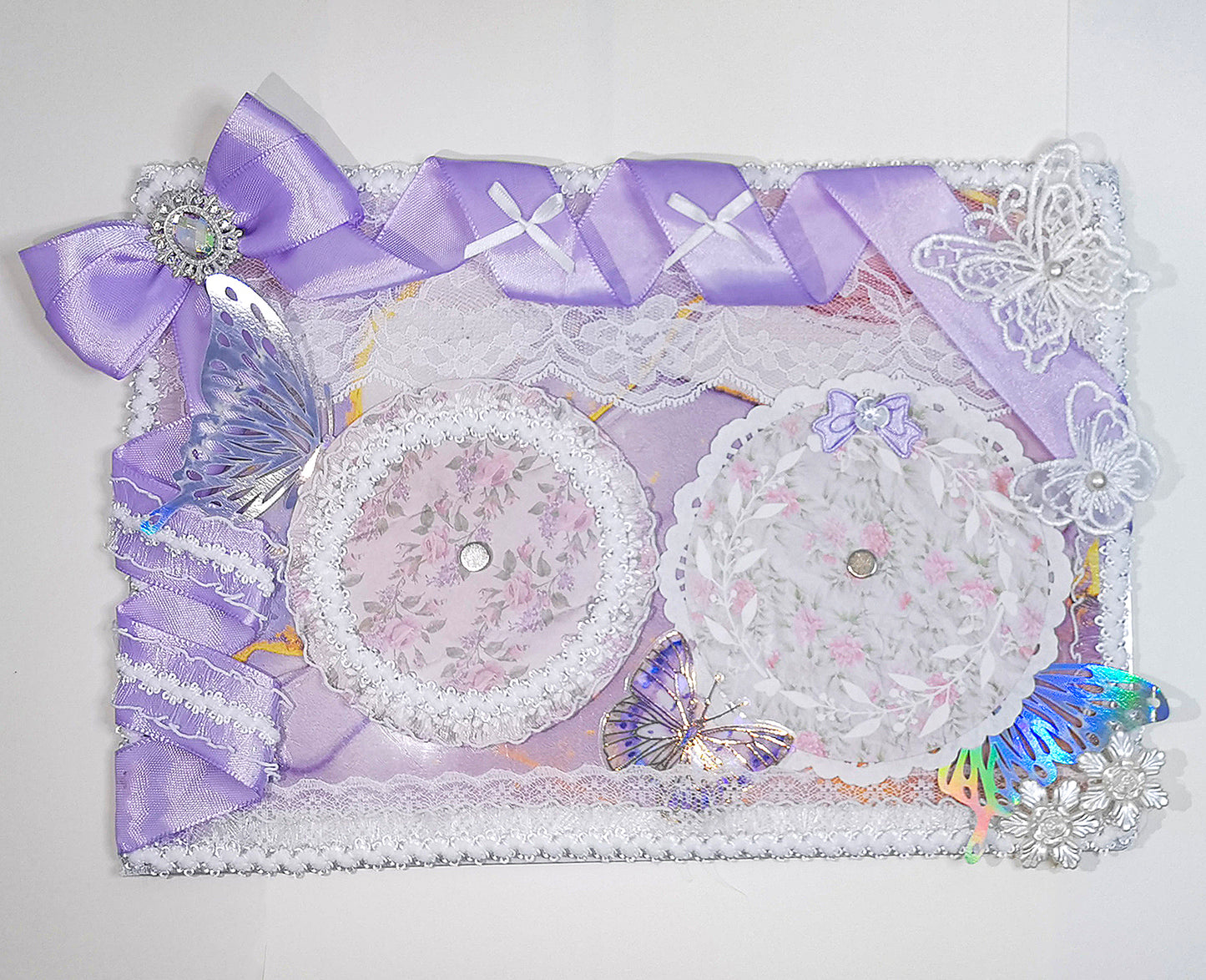 Fairy Garden Itabag Display Insert - Holds 2 Badges perfectly-Pre-made Ita Board Original Handmade