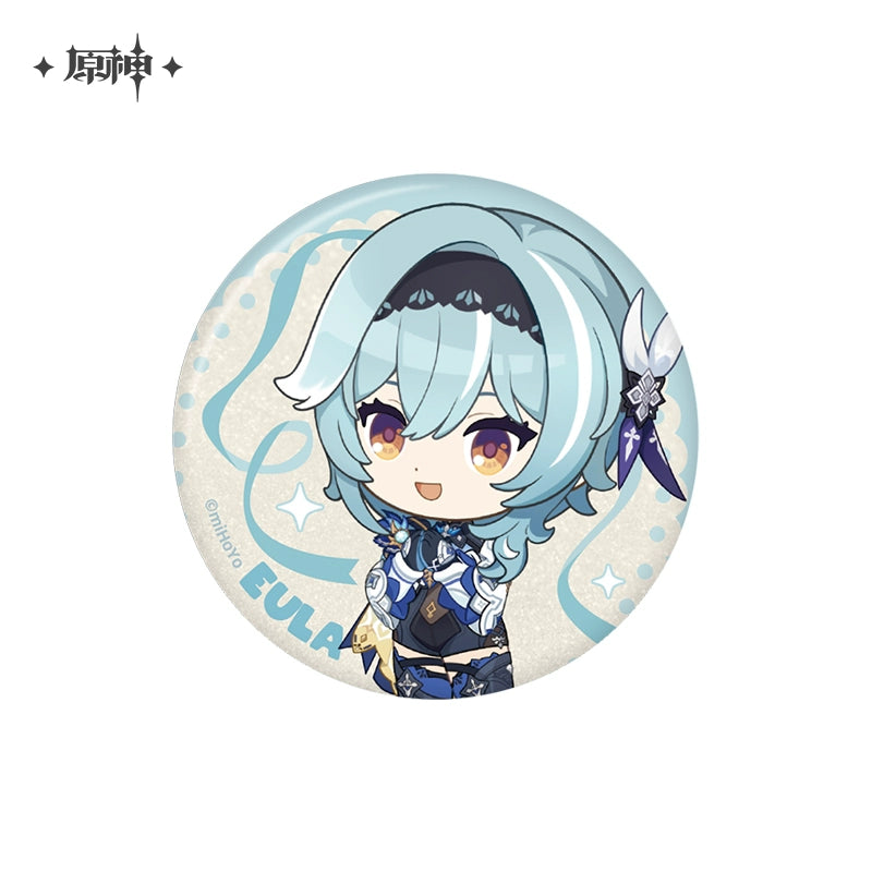 Lisenced Genshin Impact Character Illustration Series Badge – 2.28 inches(58mm) – Xiao & Albedo