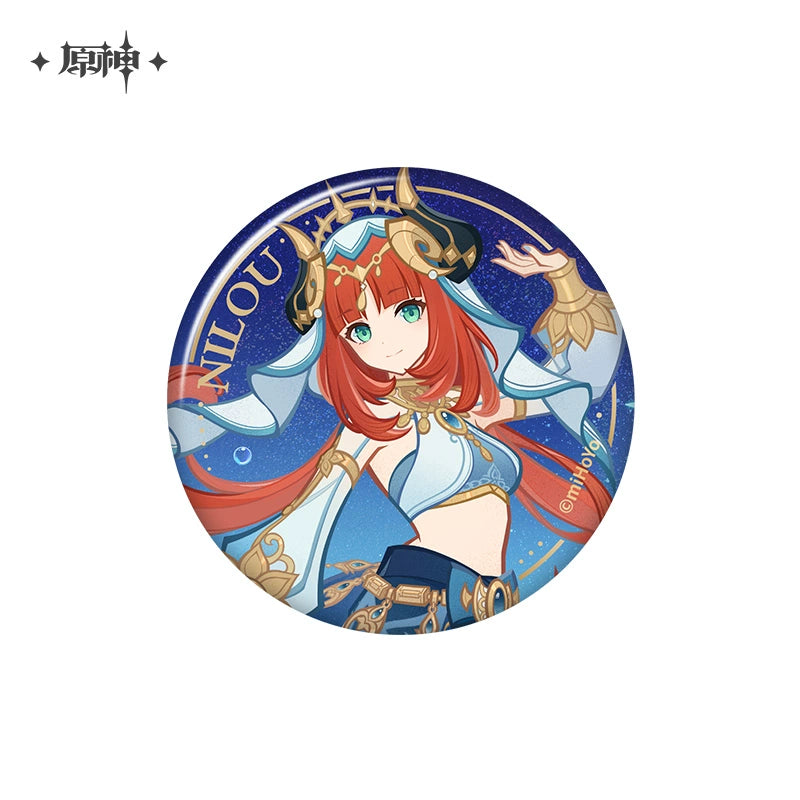 Lisenced Genshin Impact Genius Invokation TCG Tournament Series Tinplate Badge - 2.95 inches (75mm)