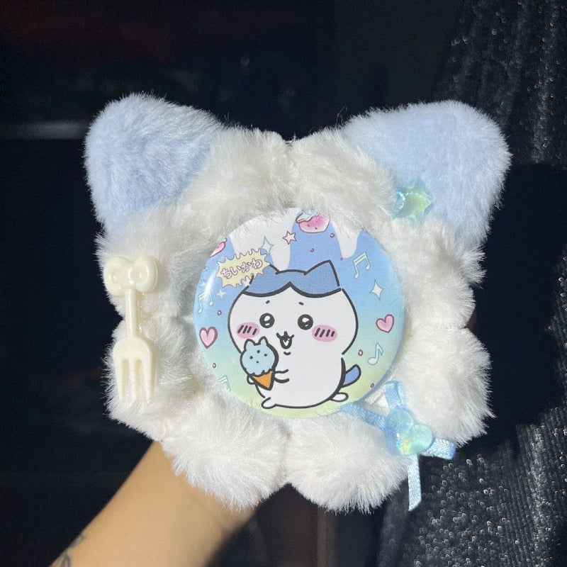 Handmade Cat Ears Badge Holder – Ita Bag Decoration Base for 2.28-2.95 inch (58mm-75mm) Badges