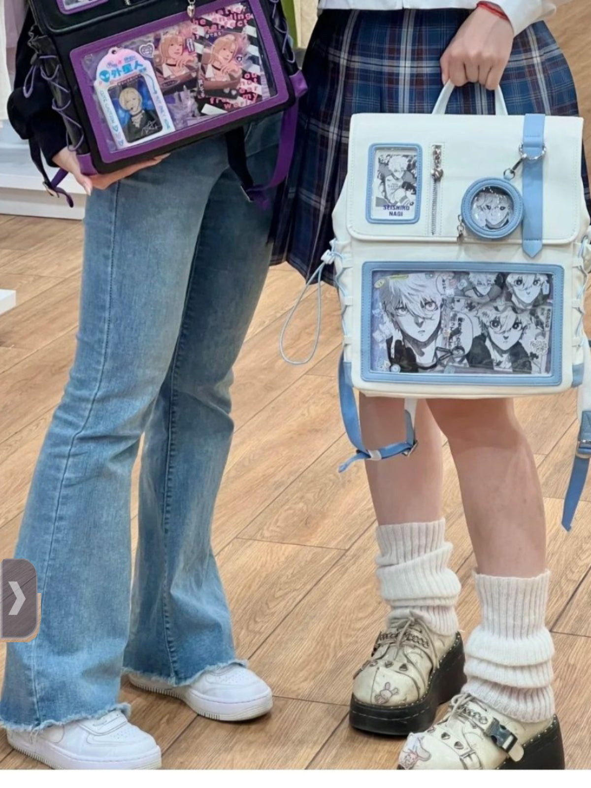Spacious Ita Bag – Double Shoulder Backpack for School & Plush Toy Display