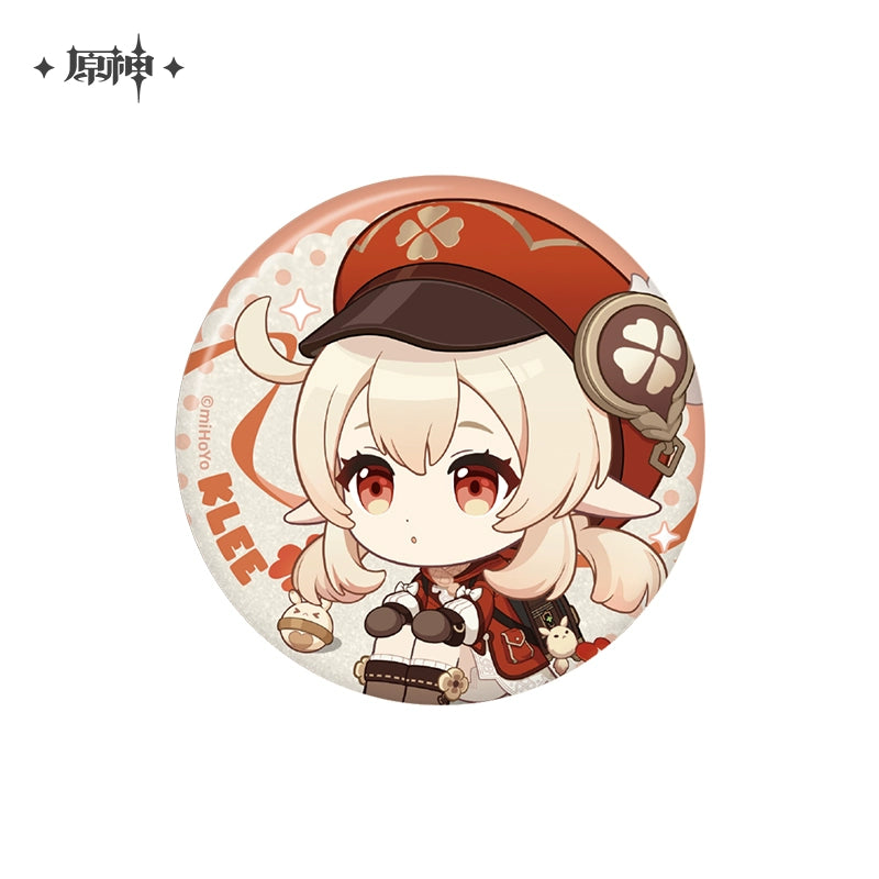 Lisenced Genshin Impact Character Illustration Series Badge – 2.28 inches(58mm) – Xiao & Albedo