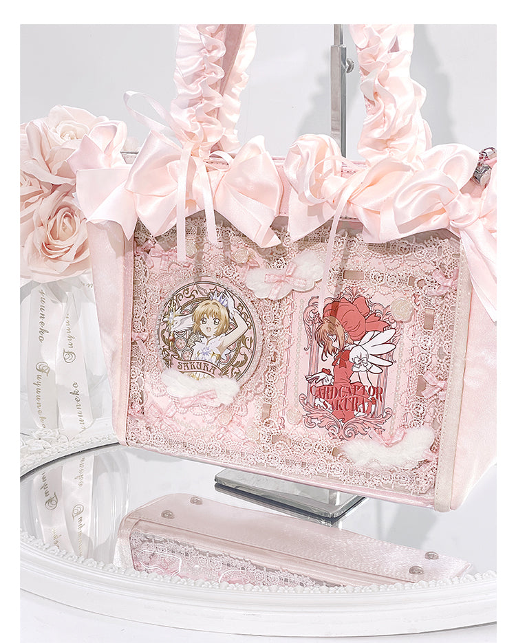 Rose Bloom Ita Bag – Stylish Ribbon Crossbody for Collectibles
