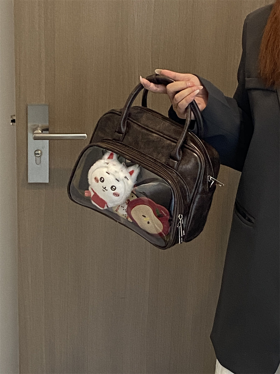 Stylish Brown-Tone Ita Backpack – Anime-Inspired Plushie Bag for Daily & Commuter Use