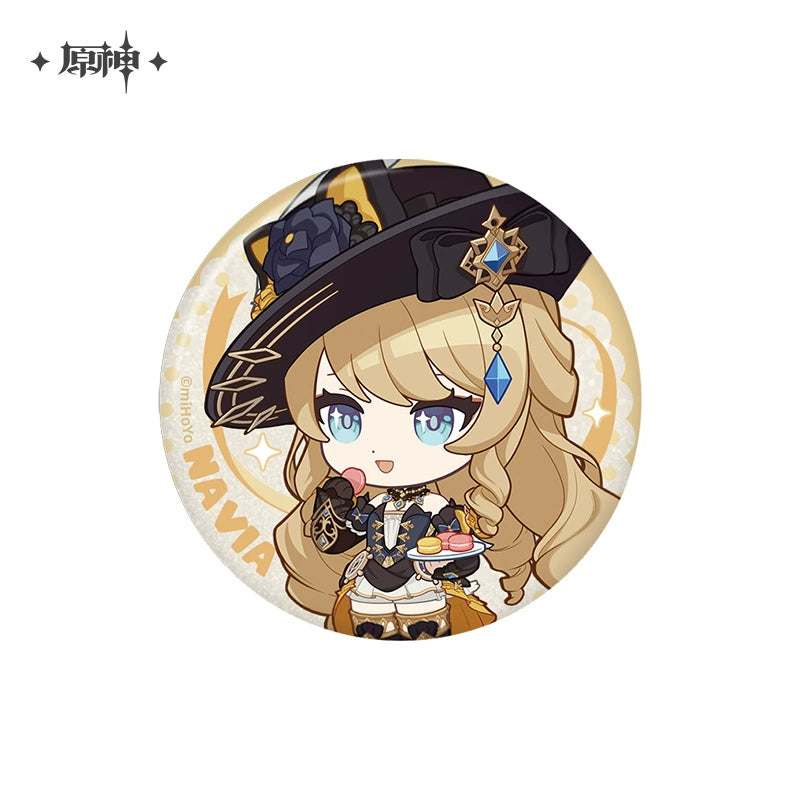 Lisenced Genshin Impact Character Illustration Series Badge – 2.28 inches(58mm) – Xiao & Albedo