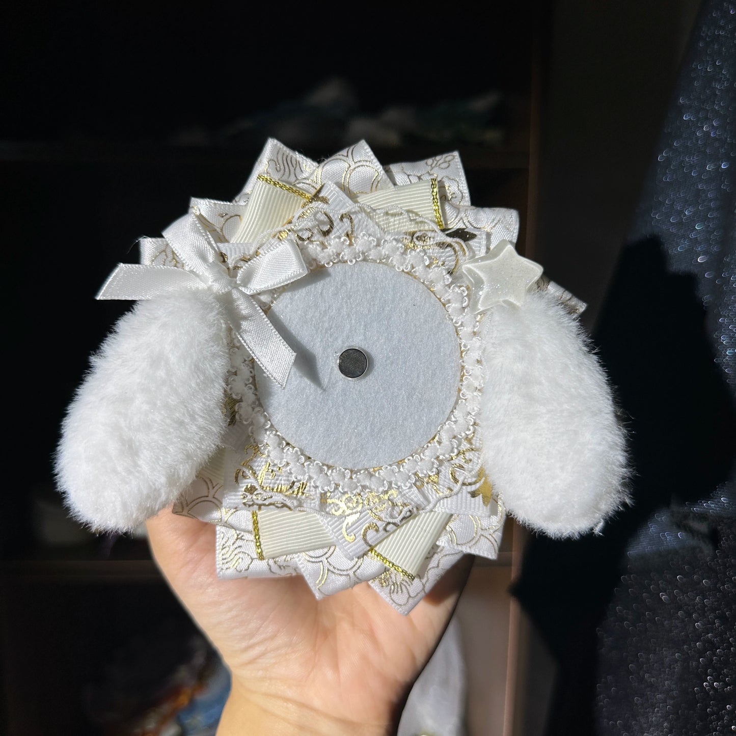 Handmade Cute Dog Badge Holder – Ita Bag Decoration Base for 2.28-2.95 inch (58mm-75mm) Badges