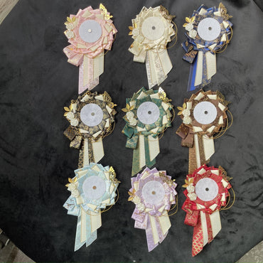 Handmade Badge Holder – Ita Bag Decoration Base with Gold Edge for 2.28-2.95 inch (58mm-75mm) Badges