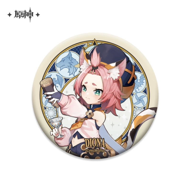 Lisenced Genshin Impact Mondstadt Theme Series Character Badge – 2.95 inches (75mm) – Venti, Klee, Albedo