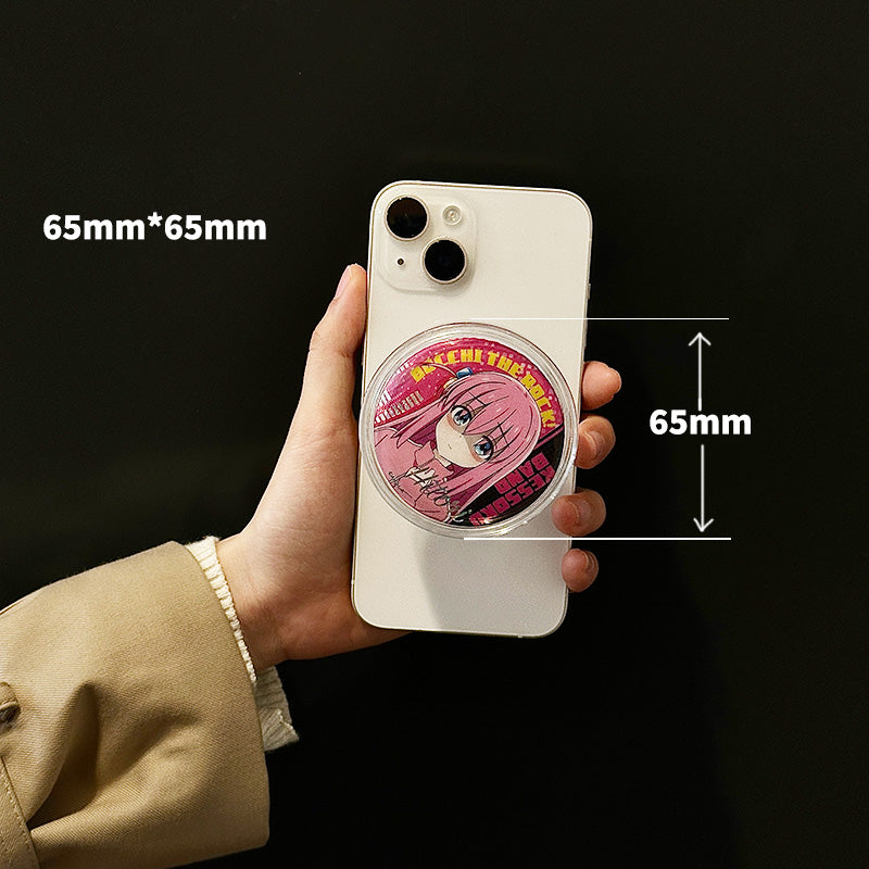Magnetic Phone Stand with Rotating Badge Display