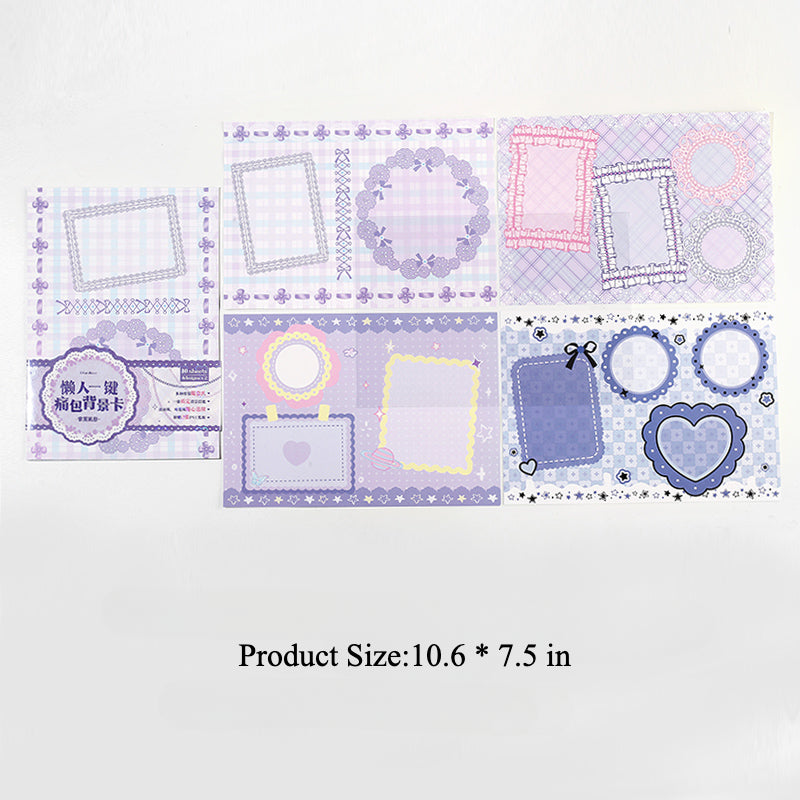 10 Sheets of Background Boards for Ita Bag - Lace Pattern Style