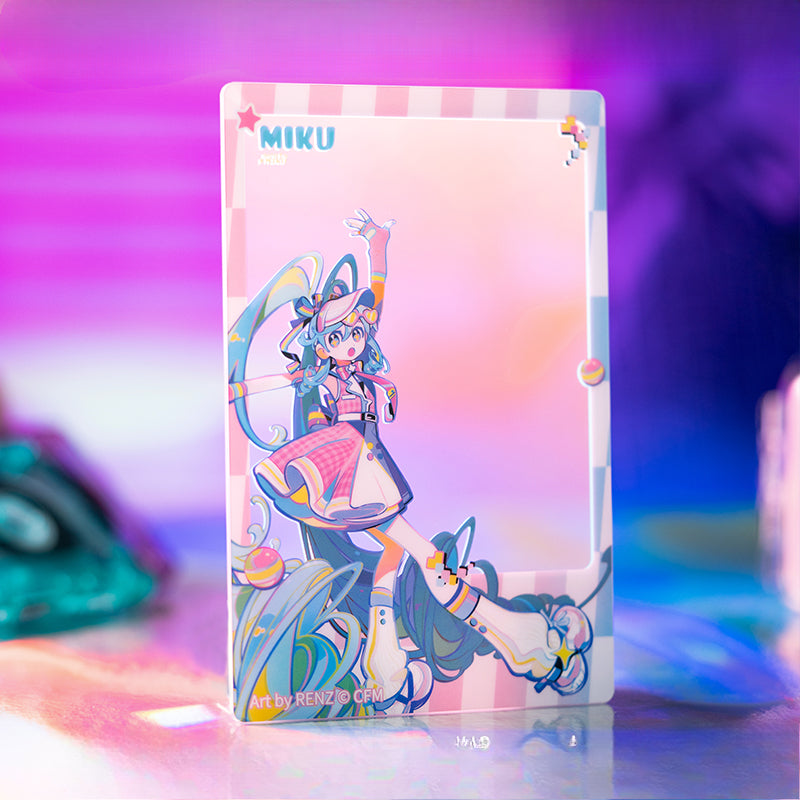 Moeyu Hatsune Miku Mirror Meets Retro and Future Acrylic Transparent Card Miku Commemorative Transparent Card Goods