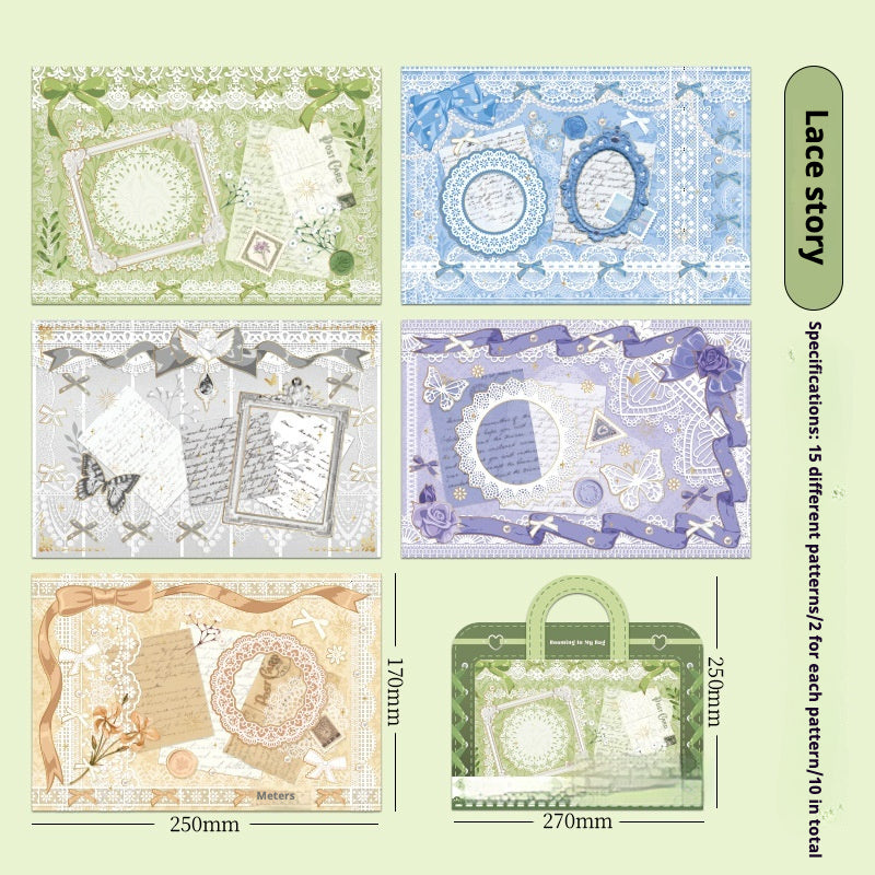 10 Sheets of Assorted Stylish Background Borads for Ita Bag