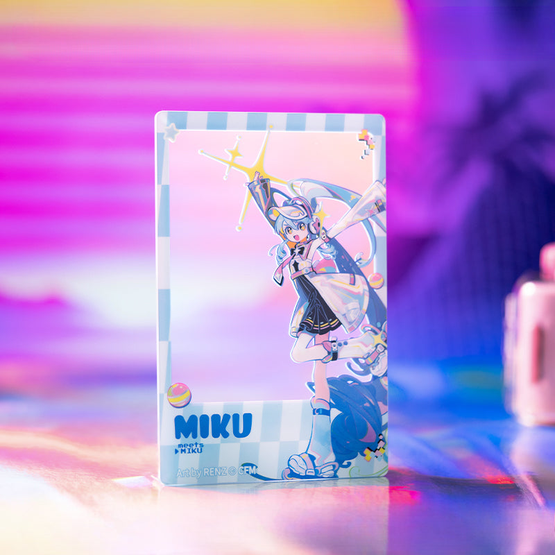 Moeyu Hatsune Miku Mirror Meets Retro and Future Acrylic Transparent Card Miku Commemorative Transparent Card Goods