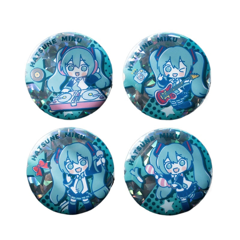 Moeyu Hatsune Miku Star Live Series Badge Miku Peripheral Flash Shredding Craft Tinplate Badge Goods