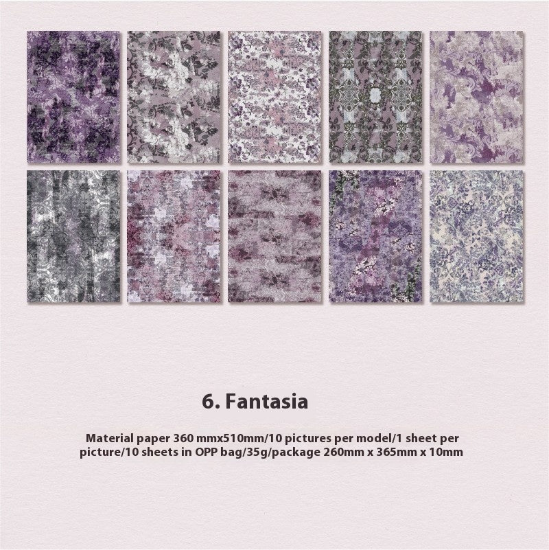 10 Sheets of Background Paper for Itabag and Ita Frame Decoration