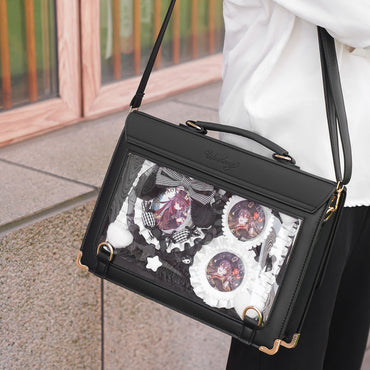 Hu Tao’s Shadow Lace Ita Bag– Large-Capacity Hard Shell Briefcase Ita Bag, Perfect for Conventions, School & Daily Use