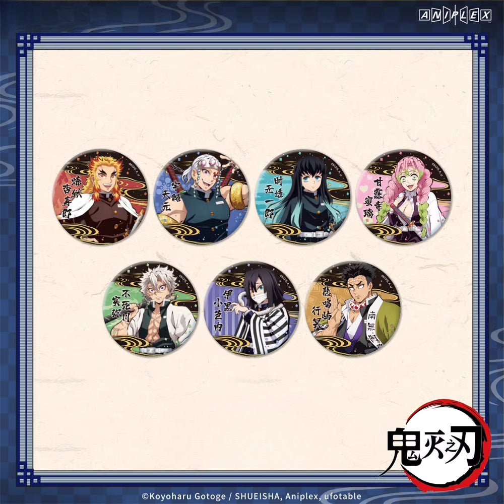 Demon Slayer Official Anime Badge Blind Box – Genuine Kimetsu no Yaiba Collectible Pins