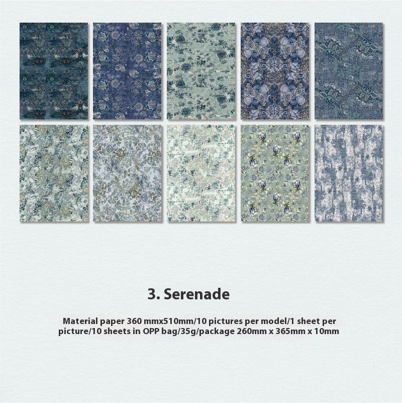10 Sheets of Background Paper for Itabag and Ita Frame Decoration