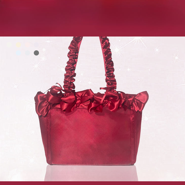 Rose Bloom Ita Bag – Stylish Ribbon Crossbody for Collectibles