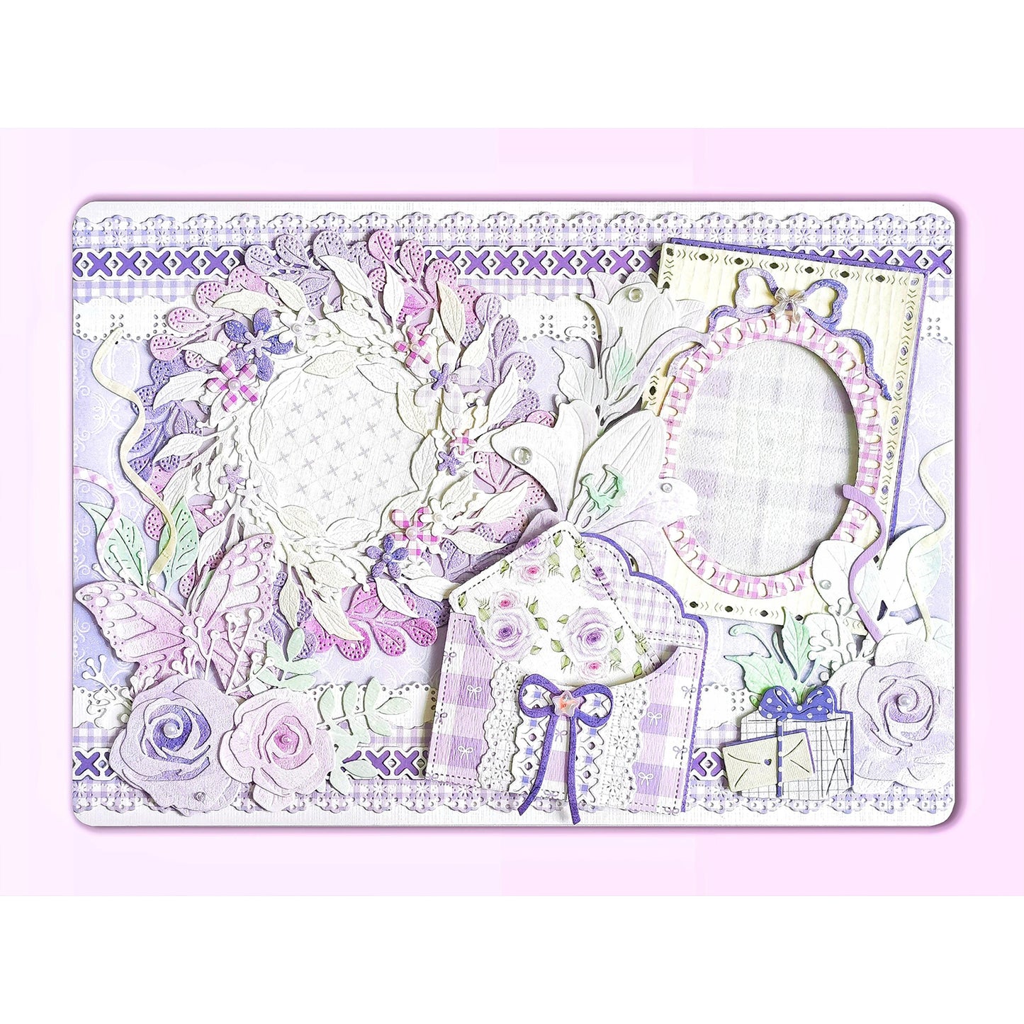 (Custom size) Garden Tea Time Itabag Insert — Holds Three Badges Perfectly — Original Handmade Ita Board
