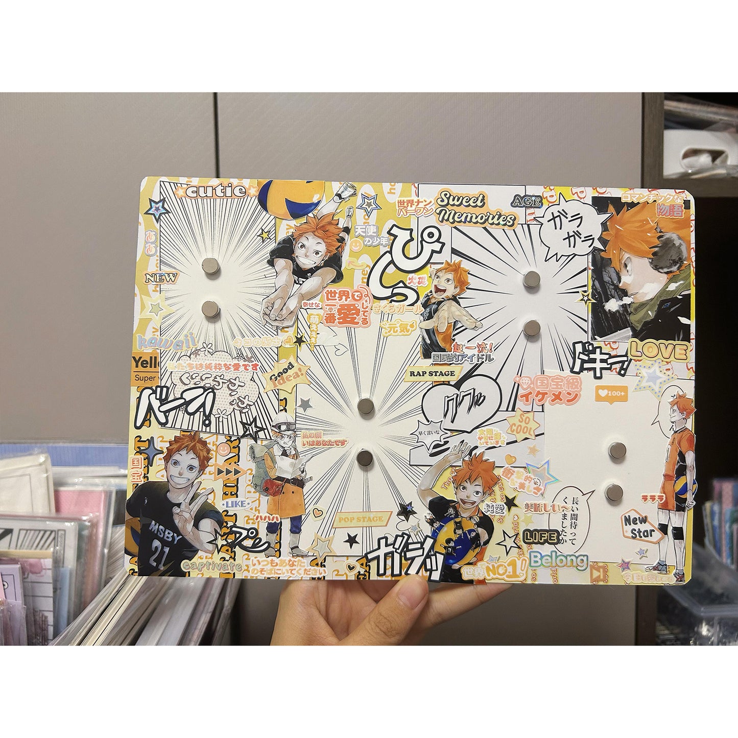 (Custom size) Manga Speech Bubble Itabag Insert — Fits 2 To 4 Badges Perfectly — Original Handmade Ita Board