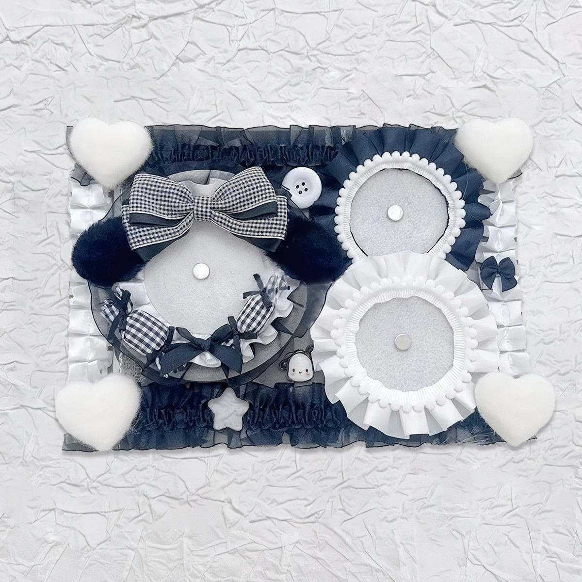 Plushie Dream Itabag Display Insert - Holds 3 Badges Perfectly-Finished Ita Board Original Handmade