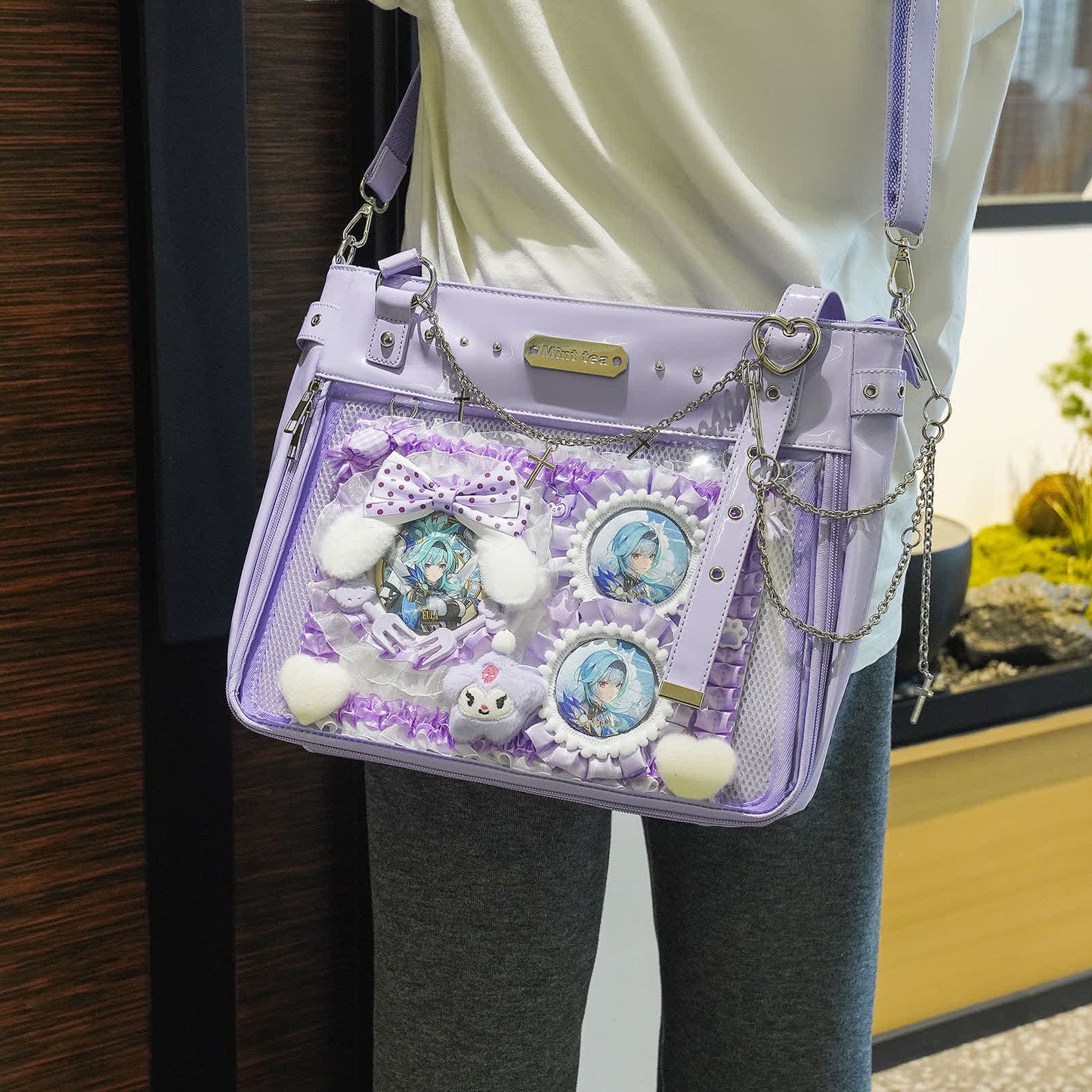 Eula’s Plush Garden Ita Bag– Spacious Tote and Crossbody with Curated Display Set
