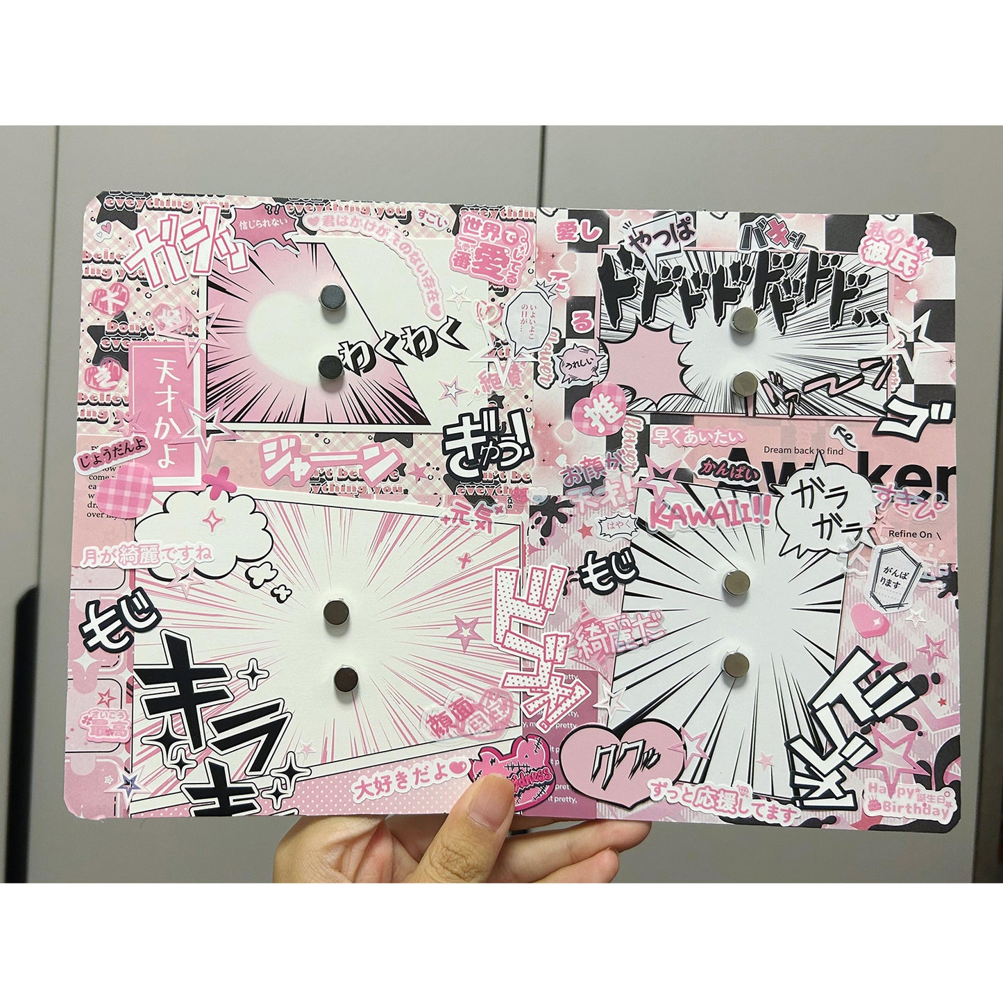 (Custom size) Manga Speech Bubble Itabag Insert — Fits 2 To 4 Badges Perfectly — Original Handmade Ita Board