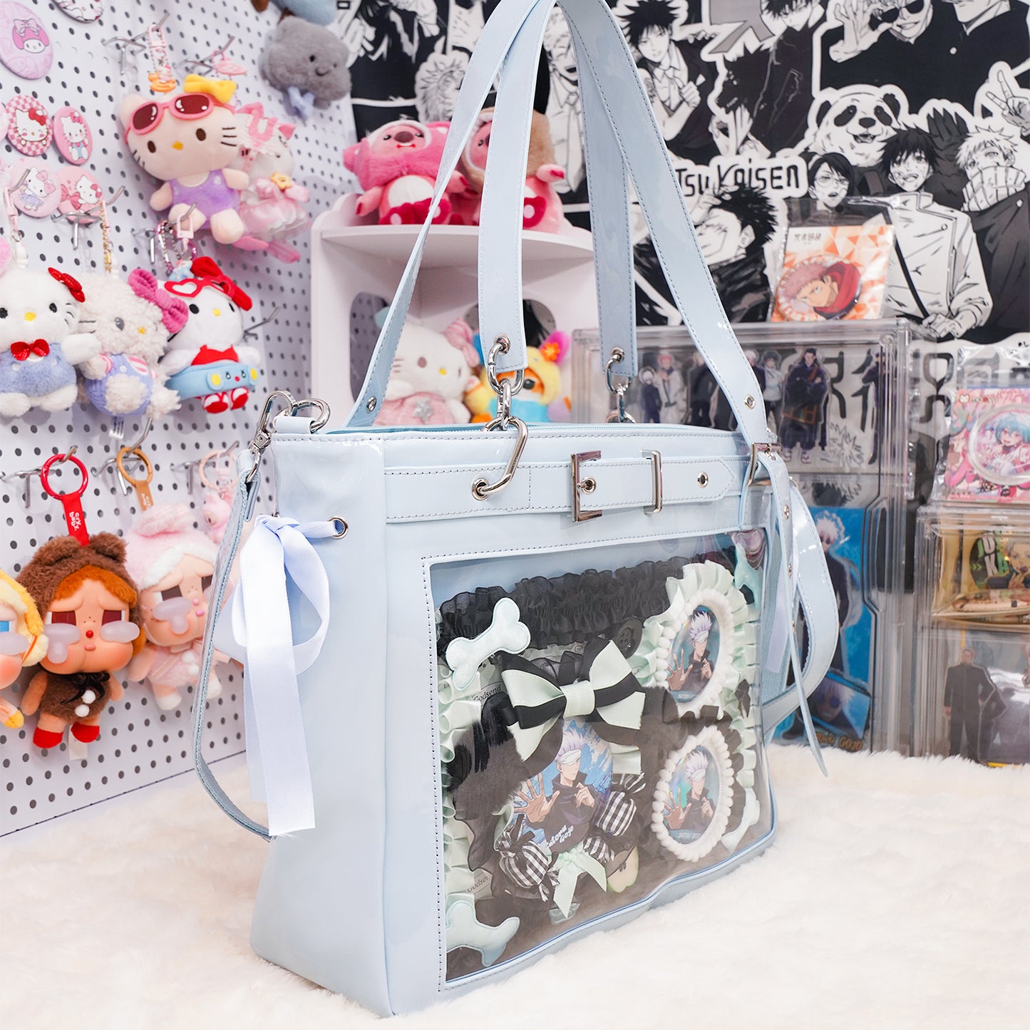 Gojo’s Blue Crush Ita Bag – Spacious Multi-Way Tote for Cons, Campus & Everyday Style