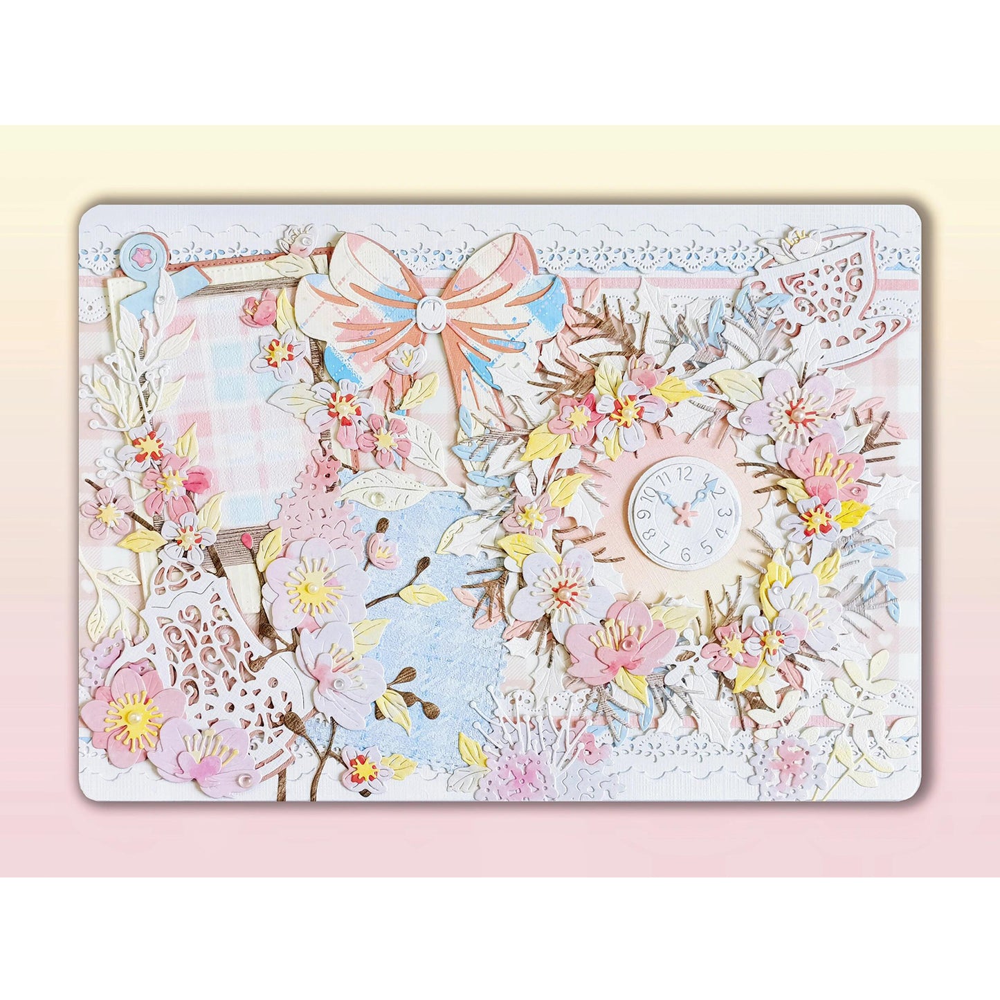 (Custom size) Garden Tea Time Itabag Insert — Holds Three Badges Perfectly — Original Handmade Ita Board