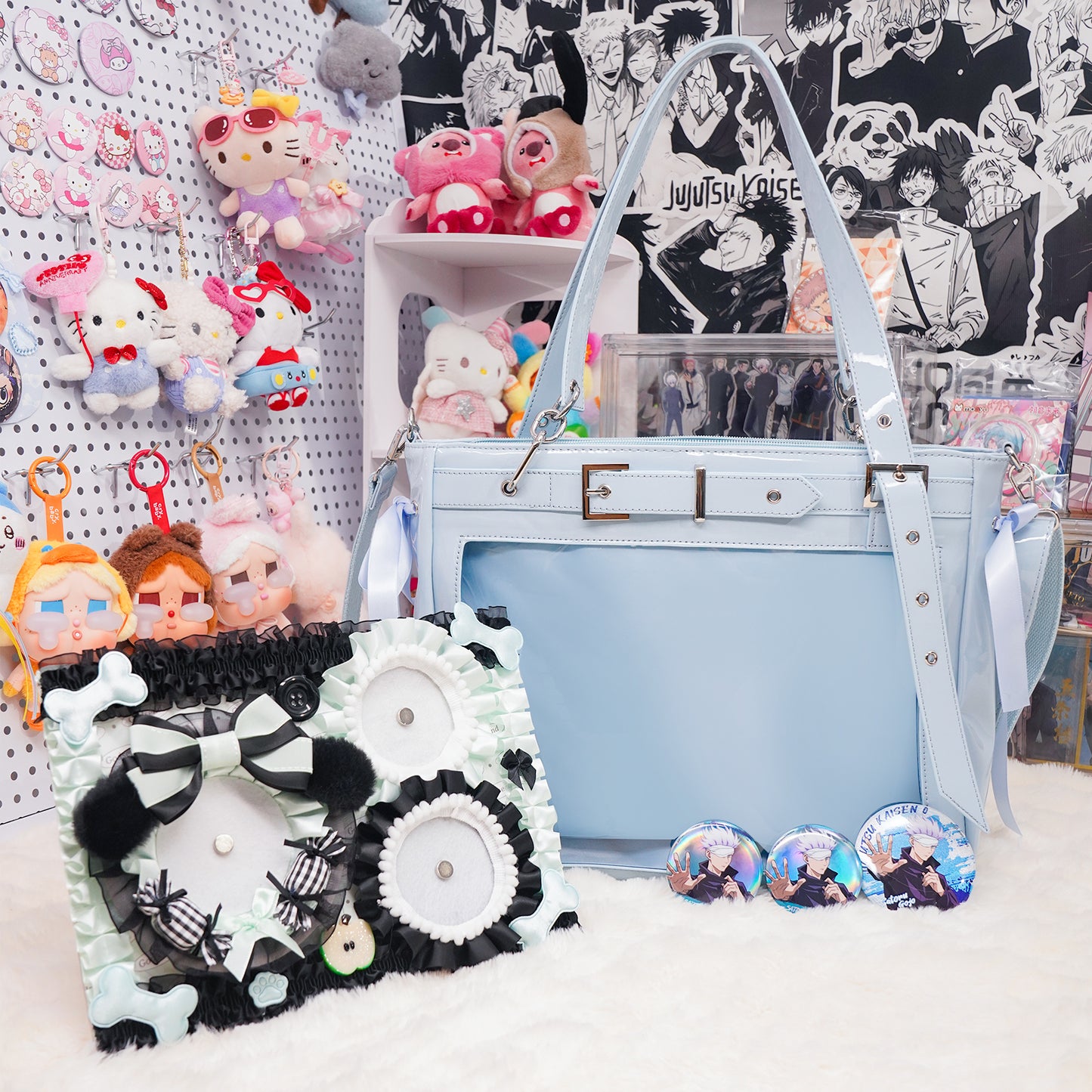 Gojo’s Blue Crush Ita Bag – Spacious Multi-Way Tote for Cons, Campus & Everyday Style