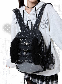 Moogyu Rabbit Ear Brim Black Ita Backpack