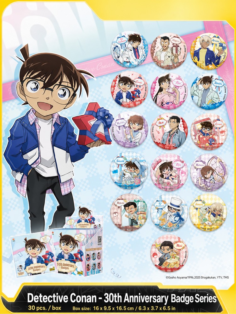 Officially Licensed Detective Conan 30th Anniversary Badges