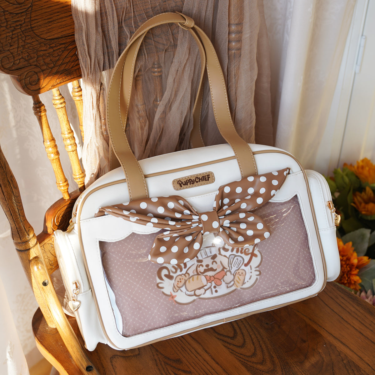 Morning Glory Chef Puppy Large Convertible Ita Bag
