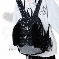 Moogyu Rabbit Ear Brim Black Ita Backpack