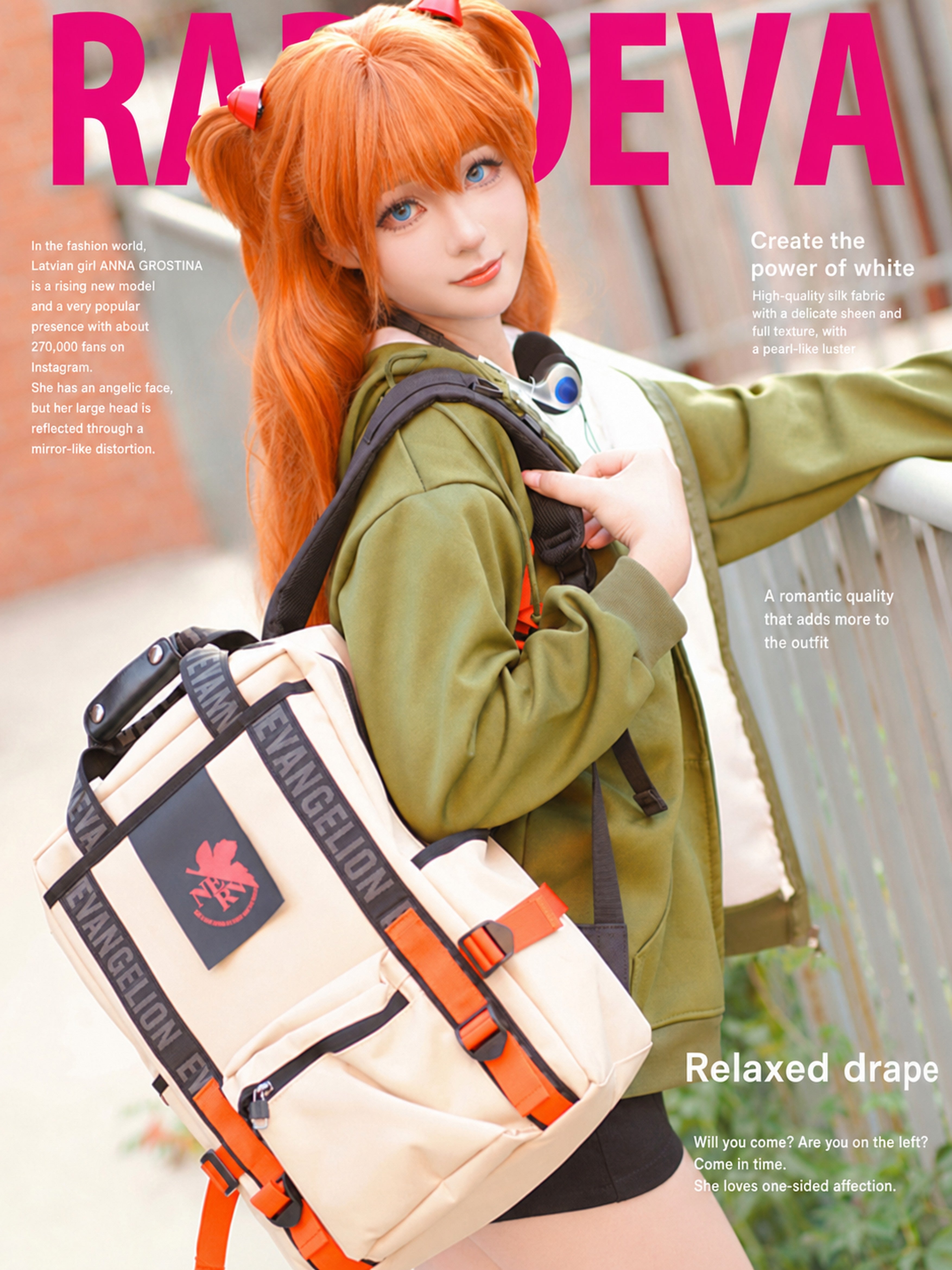Neon Genesis Evangelion Nylon Backpack with Laptop Sleeve