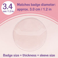 Clear Round Badge Protective Sleeves for Ita Bags