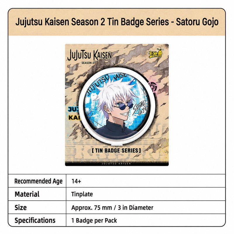 Officially Licensed Jujutsu Kaisen Season 2 Tin Badge
