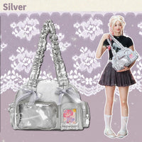 LOLA DESIGN Lace Ita Bag Shoulder Tote for Pins
