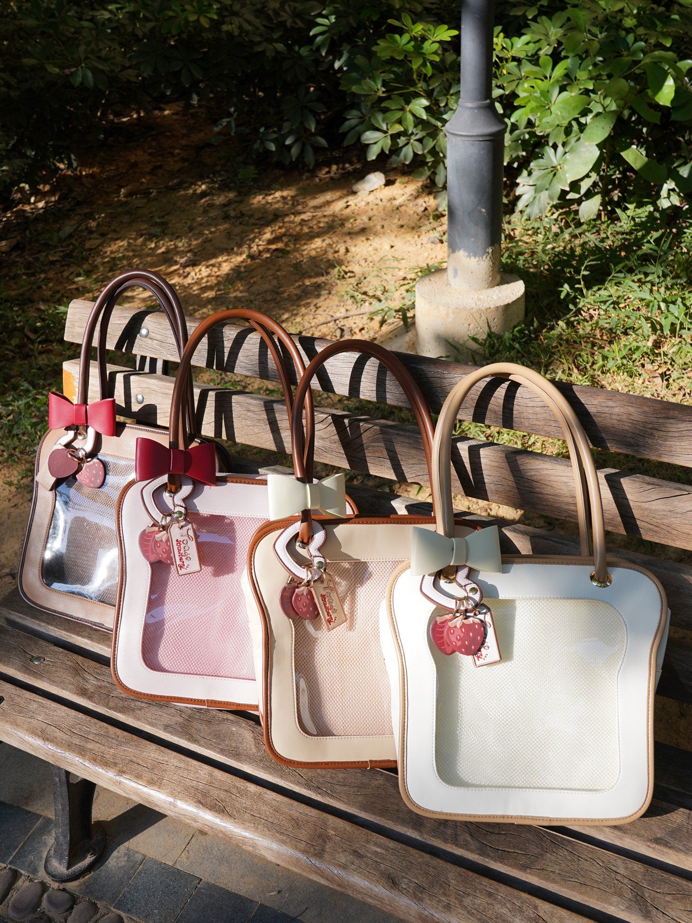 Morning Glory Toast Ita Bag with Detachable Bow
