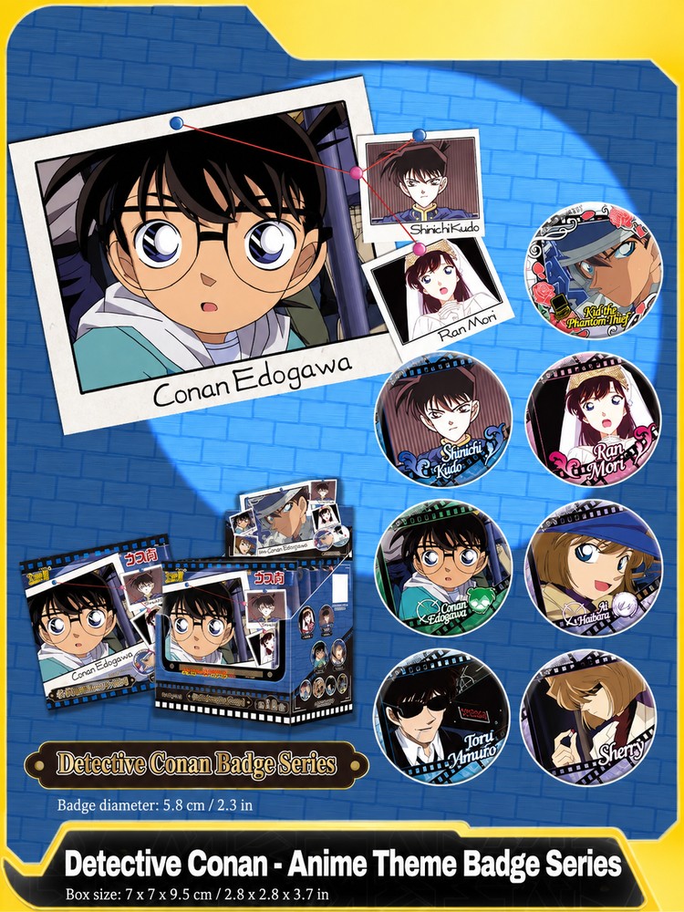 Officially Licensed Detective Conan Anime Badge Series