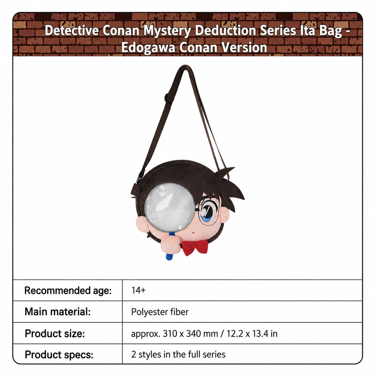 Officially Licensed Detective Conan Ita Crossbody Bag